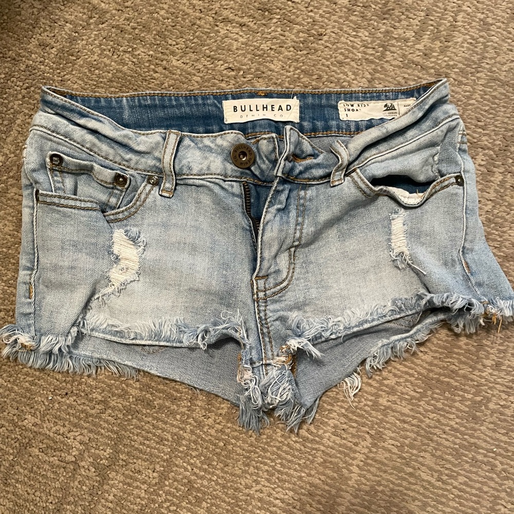 Bullhead denim short shorts